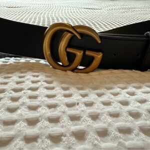 GG Black Belt with Gold Buckle